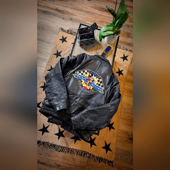 Disney Mickey Racing Team Leather Jacket - Picture 2 of 2